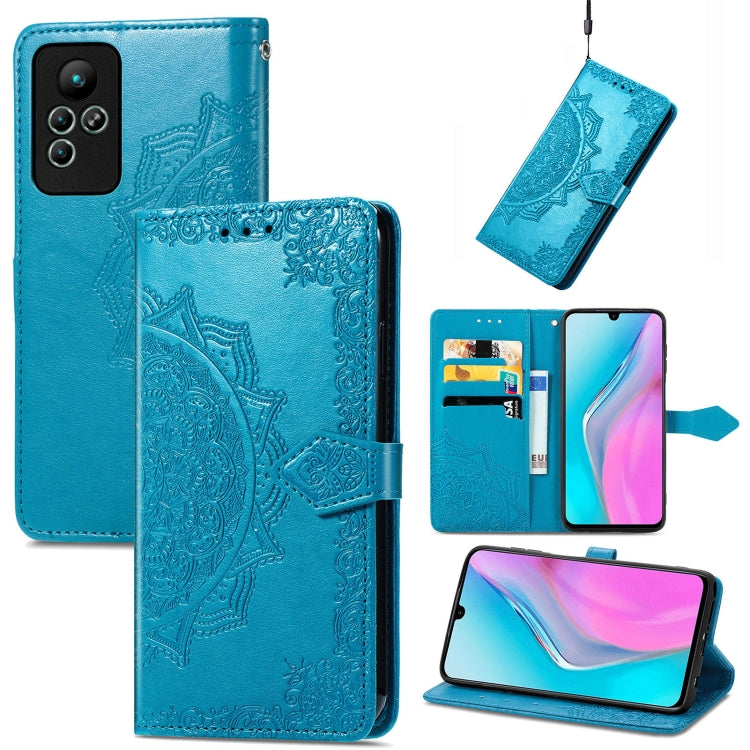Custodia per telefono in pelle goffrata fiore mandala, For Honor Magic 4 Pro, For Honor X8 5G, For Honor X30 / Magic 4 Lite 5G, For Infinix Note 11