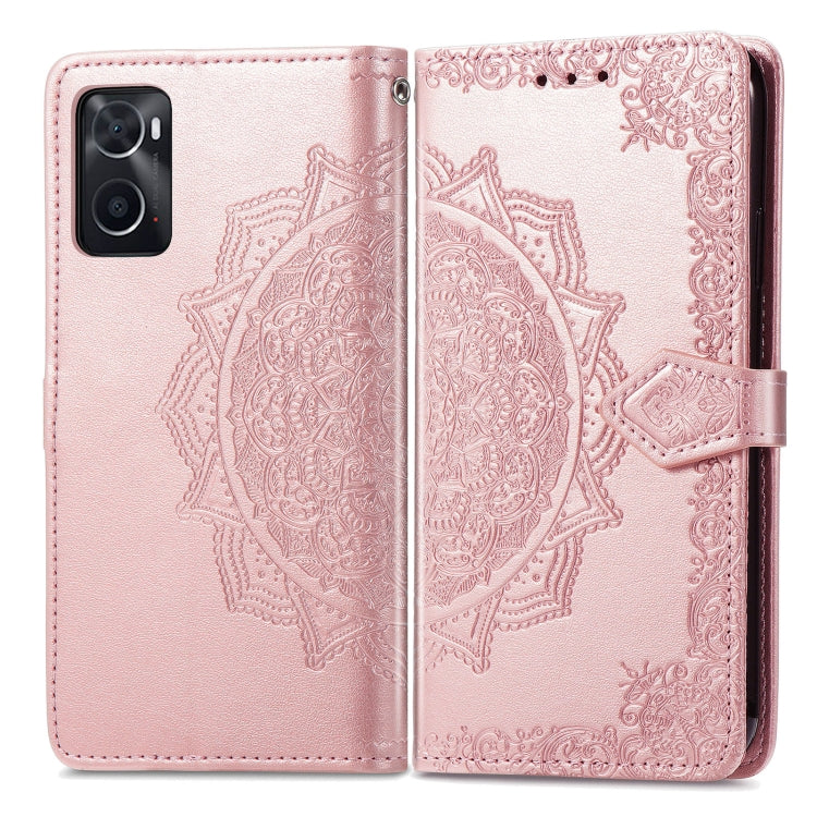 Custodia per telefono in pelle goffrata fiore mandala, For OPPO A76 4G, For Realme 10 4G, For Realme V23, For TCL 405