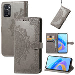 Custodia per telefono in pelle goffrata fiore mandala, For OPPO A76 4G, For Realme 10 4G, For Realme V23, For TCL 405