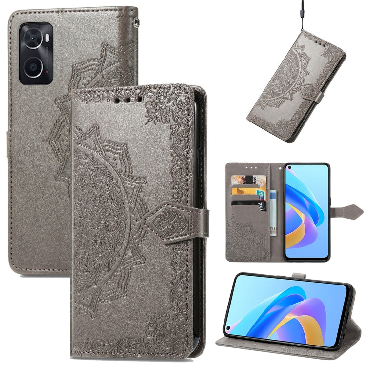 Custodia per telefono in pelle goffrata fiore mandala, For OPPO A76 4G, For Realme 10 4G, For Realme V23, For TCL 405