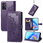 Custodia per telefono in pelle goffrata fiore mandala, For OPPO A76 4G, For Realme 10 4G, For Realme V23, For TCL 405