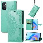 Custodia per telefono in pelle goffrata fiore mandala, For OPPO A76 4G, For Realme 10 4G, For Realme V23, For TCL 405