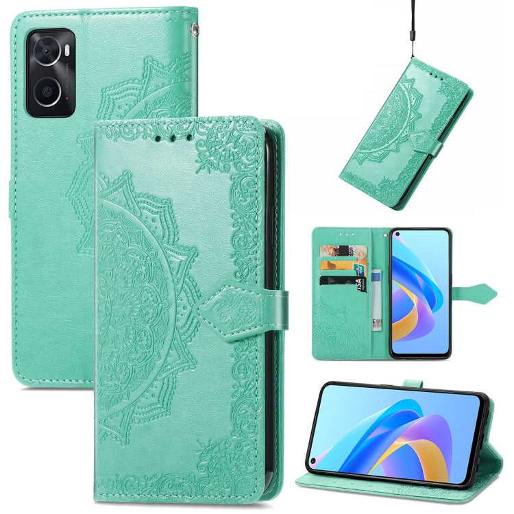 Custodia per telefono in pelle goffrata fiore mandala, For OPPO A76 4G, For Realme 10 4G, For Realme V23, For TCL 405