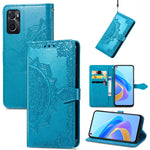 Custodia per telefono in pelle goffrata fiore mandala, For OPPO A76 4G, For Realme 10 4G, For Realme V23, For TCL 405