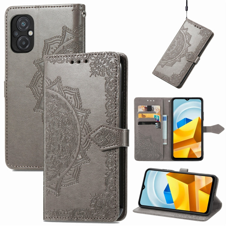 Custodia per telefono in pelle goffrata fiore mandala, For UMIDIGI A13S, For Xiaomi Poco M5, For ZTE Blade A72 4G, For ZTE Blade V40S