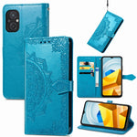 Custodia per telefono in pelle goffrata fiore mandala, For UMIDIGI A13S, For Xiaomi Poco M5, For ZTE Blade A72 4G, For ZTE Blade V40S