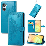 Custodia per telefono in pelle goffrata fiore mandala, For OPPO A76 4G, For Realme 10 4G, For Realme V23, For TCL 405