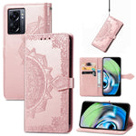 Custodia per telefono in pelle goffrata fiore mandala, For OPPO A76 4G, For Realme 10 4G, For Realme V23, For TCL 405