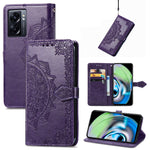 Custodia per telefono in pelle goffrata fiore mandala, For OPPO A76 4G, For Realme 10 4G, For Realme V23, For TCL 405