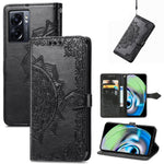 Custodia per telefono in pelle goffrata fiore mandala, For OPPO A76 4G, For Realme 10 4G, For Realme V23, For TCL 405