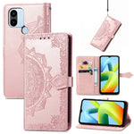 Custodia per telefono in pelle goffrata fiore mandala, For ZTE Blade V40 Pro, For Xiaomi Redmi A1+, For Huawei Mate 50 Pro, For Xiaomi Poco X3 Pro