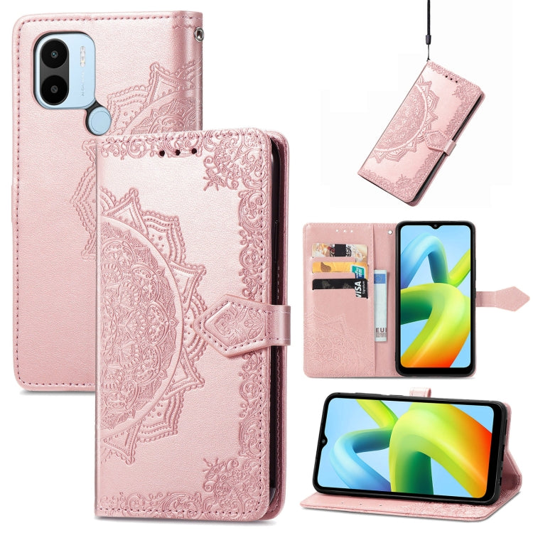 Custodia per telefono in pelle goffrata fiore mandala, For ZTE Blade V40 Pro, For Xiaomi Redmi A1+, For Huawei Mate 50 Pro, For Xiaomi Poco X3 Pro