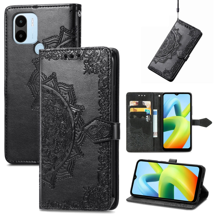Custodia per telefono in pelle goffrata fiore mandala, For ZTE Blade V40 Pro, For Xiaomi Redmi A1+, For Huawei Mate 50 Pro, For Xiaomi Poco X3 Pro