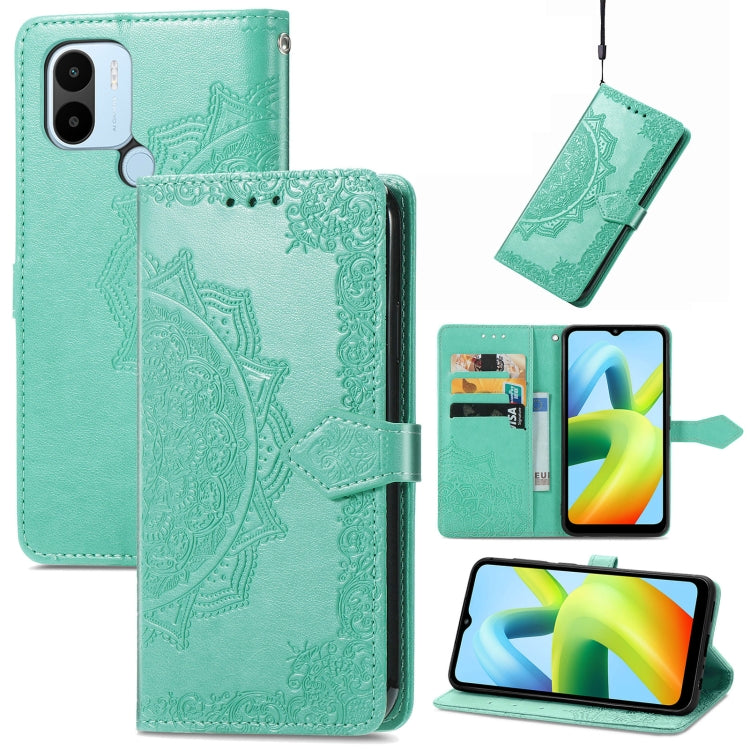 Custodia per telefono in pelle goffrata fiore mandala, For ZTE Blade V40 Pro, For Xiaomi Redmi A1+, For Huawei Mate 50 Pro, For Xiaomi Poco X3 Pro