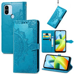 Custodia per telefono in pelle goffrata fiore mandala, For ZTE Blade V40 Pro, For Xiaomi Redmi A1+, For Huawei Mate 50 Pro, For Xiaomi Poco X3 Pro