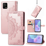 Custodia per telefono in pelle goffrata fiore mandala, For OPPO A76 4G, For Realme 10 4G, For Realme V23, For TCL 405
