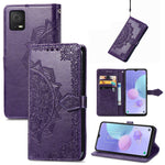 Custodia per telefono in pelle goffrata fiore mandala, For OPPO A76 4G, For Realme 10 4G, For Realme V23, For TCL 405
