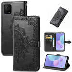Custodia per telefono in pelle goffrata fiore mandala, For OPPO A76 4G, For Realme 10 4G, For Realme V23, For TCL 405