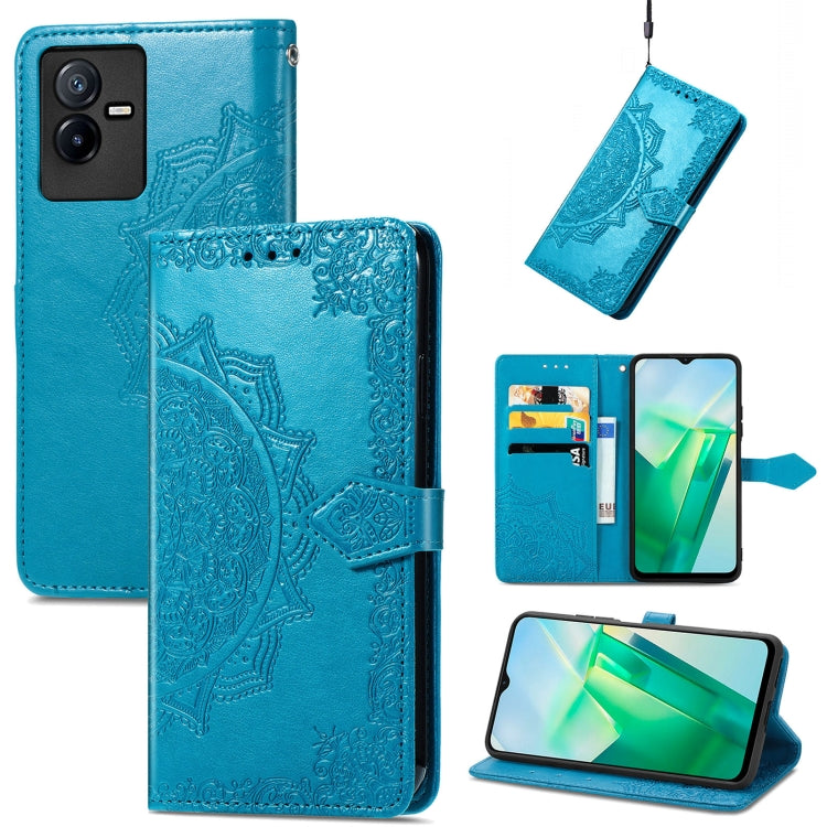 Custodia per telefono in pelle goffrata fiore mandala, For Xiaomi Poco X4 GT, For Xiaomi Redmi Note 10S, For Asus Zenfone 9, For vivo T2X 5G
