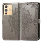 Custodia per telefono in pelle goffrata fiore mandala, For vivo V23 5G, For vivo X80 Lite, For vivo X80 Pro