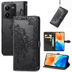 Custodia per telefono in pelle goffrata fiore mandala, For vivo V23 5G, For vivo X80 Lite, For vivo X80 Pro