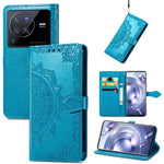 Custodia per telefono in pelle goffrata fiore mandala, For vivo V23 5G, For vivo X80 Lite, For vivo X80 Pro