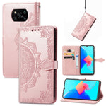 Custodia per telefono in pelle goffrata fiore mandala, For ZTE Blade V40 Pro, For Xiaomi Redmi A1+, For Huawei Mate 50 Pro, For Xiaomi Poco X3 Pro