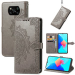 Custodia per telefono in pelle goffrata fiore mandala, For ZTE Blade V40 Pro, For Xiaomi Redmi A1+, For Huawei Mate 50 Pro, For Xiaomi Poco X3 Pro