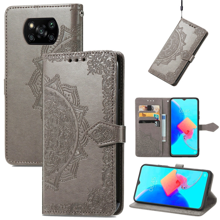 Custodia per telefono in pelle goffrata fiore mandala, For ZTE Blade V40 Pro, For Xiaomi Redmi A1+, For Huawei Mate 50 Pro, For Xiaomi Poco X3 Pro