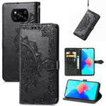Custodia per telefono in pelle goffrata fiore mandala, For ZTE Blade V40 Pro, For Xiaomi Redmi A1+, For Huawei Mate 50 Pro, For Xiaomi Poco X3 Pro