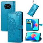 Custodia per telefono in pelle goffrata fiore mandala, For ZTE Blade V40 Pro, For Xiaomi Redmi A1+, For Huawei Mate 50 Pro, For Xiaomi Poco X3 Pro