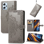 Custodia per telefono in pelle goffrata fiore mandala, For Xiaomi Poco X4 GT, For Xiaomi Redmi Note 10S, For Asus Zenfone 9, For vivo T2X 5G