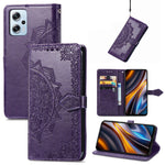 Custodia per telefono in pelle goffrata fiore mandala, For Xiaomi Poco X4 GT, For Xiaomi Redmi Note 10S, For Asus Zenfone 9, For vivo T2X 5G