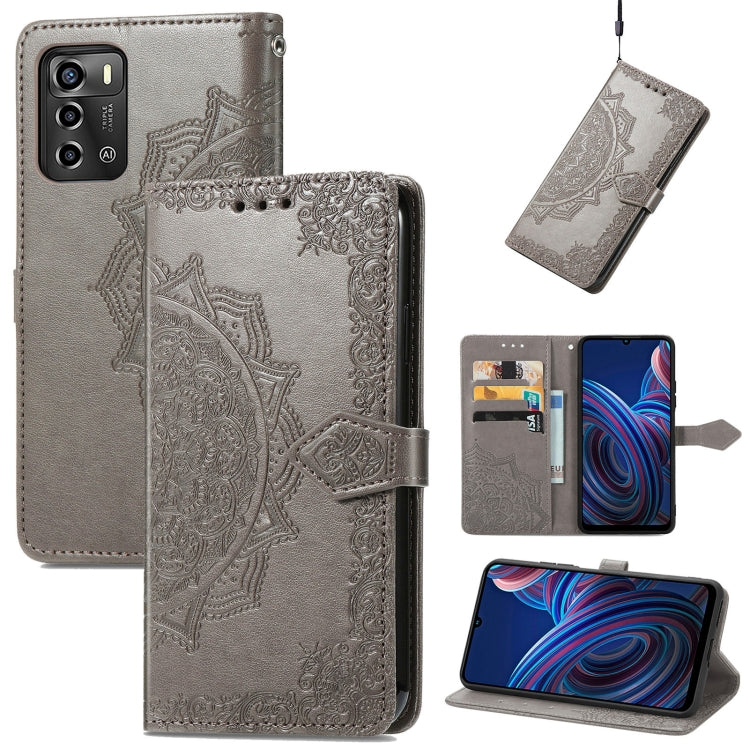 Custodia per telefono in pelle goffrata fiore mandala, For UMIDIGI A13S, For Xiaomi Poco M5, For ZTE Blade A72 4G, For ZTE Blade V40S