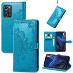 Custodia per telefono in pelle goffrata fiore mandala, For UMIDIGI A13S, For Xiaomi Poco M5, For ZTE Blade A72 4G, For ZTE Blade V40S