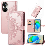 Custodia per telefono in pelle goffrata fiore mandala, For UMIDIGI A13S, For Xiaomi Poco M5, For ZTE Blade A72 4G, For ZTE Blade V40S