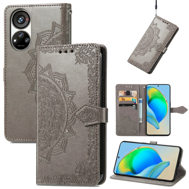 Custodia per telefono in pelle goffrata fiore mandala, For UMIDIGI A13S, For Xiaomi Poco M5, For ZTE Blade A72 4G, For ZTE Blade V40S