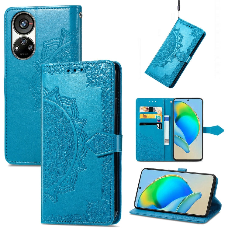Custodia per telefono in pelle goffrata fiore mandala, For UMIDIGI A13S, For Xiaomi Poco M5, For ZTE Blade A72 4G, For ZTE Blade V40S
