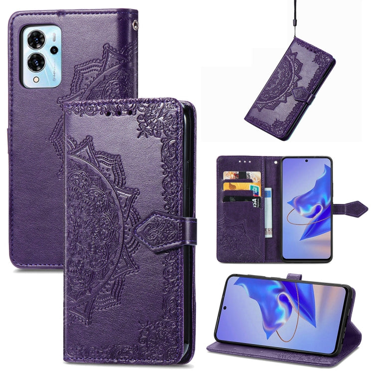 Custodia per telefono in pelle goffrata fiore mandala, For ZTE Blade V40 Pro, For Xiaomi Redmi A1+, For Huawei Mate 50 Pro, For Xiaomi Poco X3 Pro