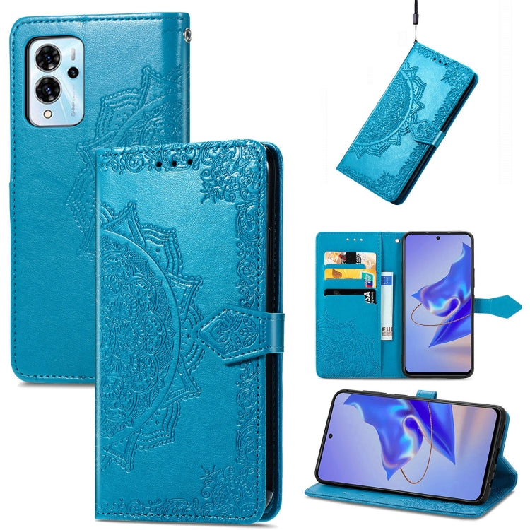 Custodia per telefono in pelle goffrata fiore mandala, For ZTE Blade V40 Pro, For Xiaomi Redmi A1+, For Huawei Mate 50 Pro, For Xiaomi Poco X3 Pro