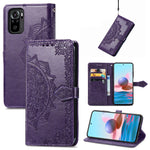Custodia per telefono in pelle goffrata fiore mandala, For Xiaomi Poco X4 GT, For Xiaomi Redmi Note 10S, For Asus Zenfone 9, For vivo T2X 5G