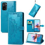 Custodia per telefono in pelle goffrata fiore mandala, For Xiaomi Poco X4 GT, For Xiaomi Redmi Note 10S, For Asus Zenfone 9, For vivo T2X 5G