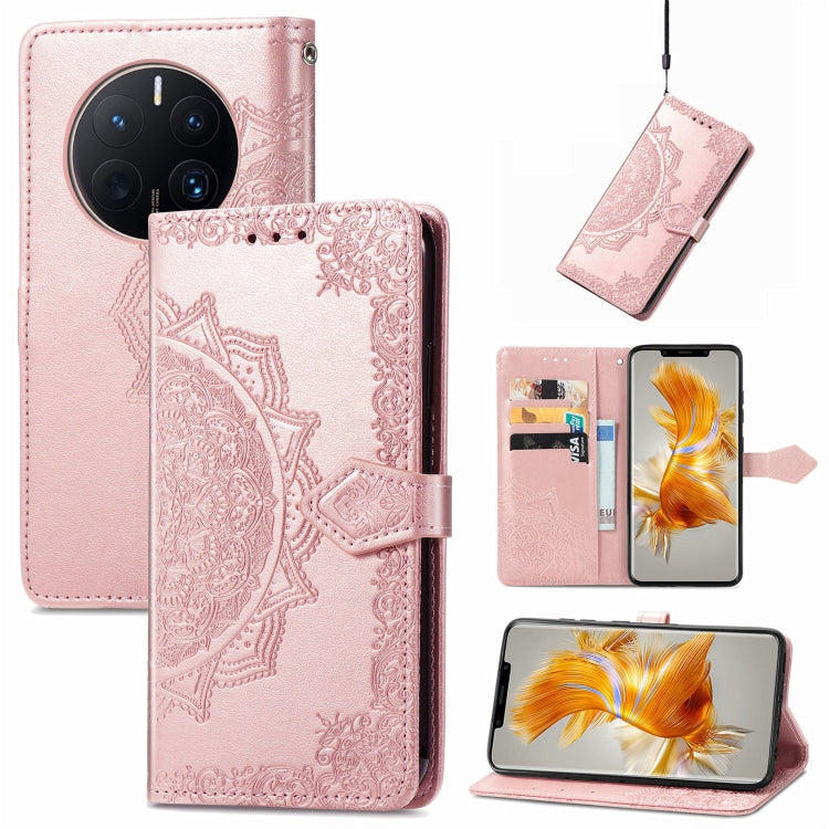 Custodia per telefono in pelle goffrata fiore mandala, For ZTE Blade V40 Pro, For Xiaomi Redmi A1+, For Huawei Mate 50 Pro, For Xiaomi Poco X3 Pro