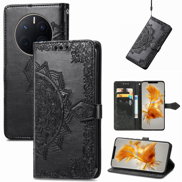 Custodia per telefono in pelle goffrata fiore mandala, For ZTE Blade V40 Pro, For Xiaomi Redmi A1+, For Huawei Mate 50 Pro, For Xiaomi Poco X3 Pro