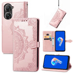 Custodia per telefono in pelle goffrata fiore mandala, For Xiaomi Poco X4 GT, For Xiaomi Redmi Note 10S, For Asus Zenfone 9, For vivo T2X 5G
