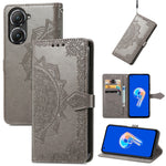 Custodia per telefono in pelle goffrata fiore mandala, For Xiaomi Poco X4 GT, For Xiaomi Redmi Note 10S, For Asus Zenfone 9, For vivo T2X 5G