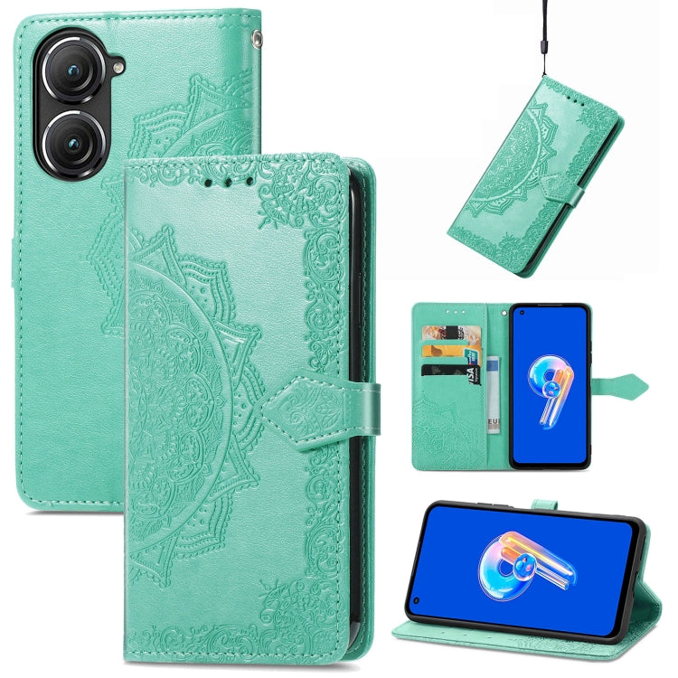 Custodia per telefono in pelle goffrata fiore mandala, For Xiaomi Poco X4 GT, For Xiaomi Redmi Note 10S, For Asus Zenfone 9, For vivo T2X 5G