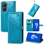Custodia per telefono in pelle goffrata fiore mandala, For Xiaomi Poco X4 GT, For Xiaomi Redmi Note 10S, For Asus Zenfone 9, For vivo T2X 5G