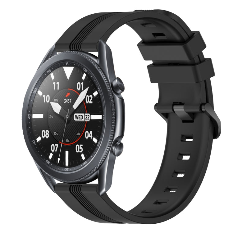 Cinturino in silicone a strisce concave da 22 mm, For Samsung Galaxy Watch3 45mm, For Samsung Galaxy Watch 46mm
