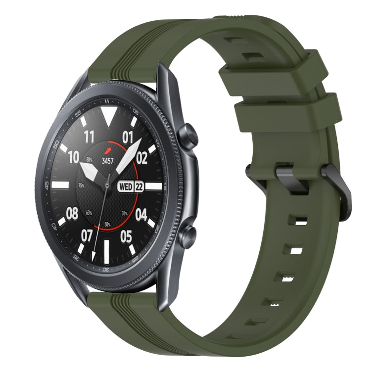 Cinturino in silicone a strisce concave da 22 mm, For Samsung Galaxy Watch3 45mm, For Samsung Galaxy Watch 46mm